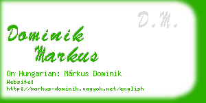 dominik markus business card