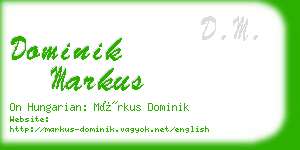 dominik markus business card